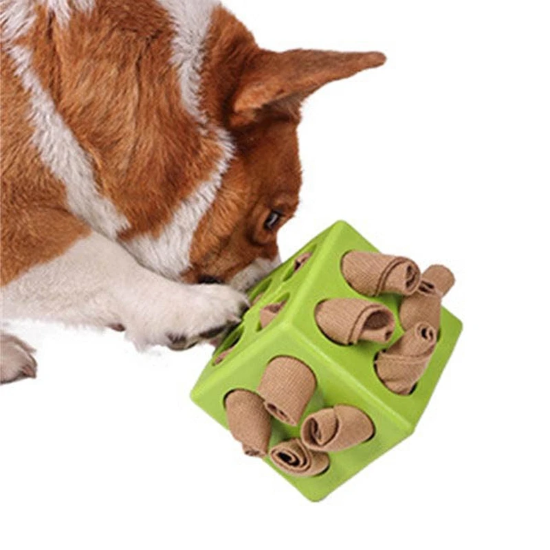 Нюхающий кубик для собак игрушка медленного кормления и сбора пищи тренировки