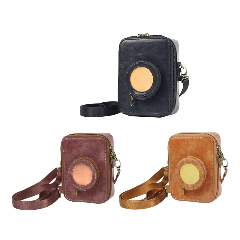 

Camera Case Compatible with Mini EVO PU Leather Bag with Pocket Adjustable Shoulder Strap Camera Carrying Bag