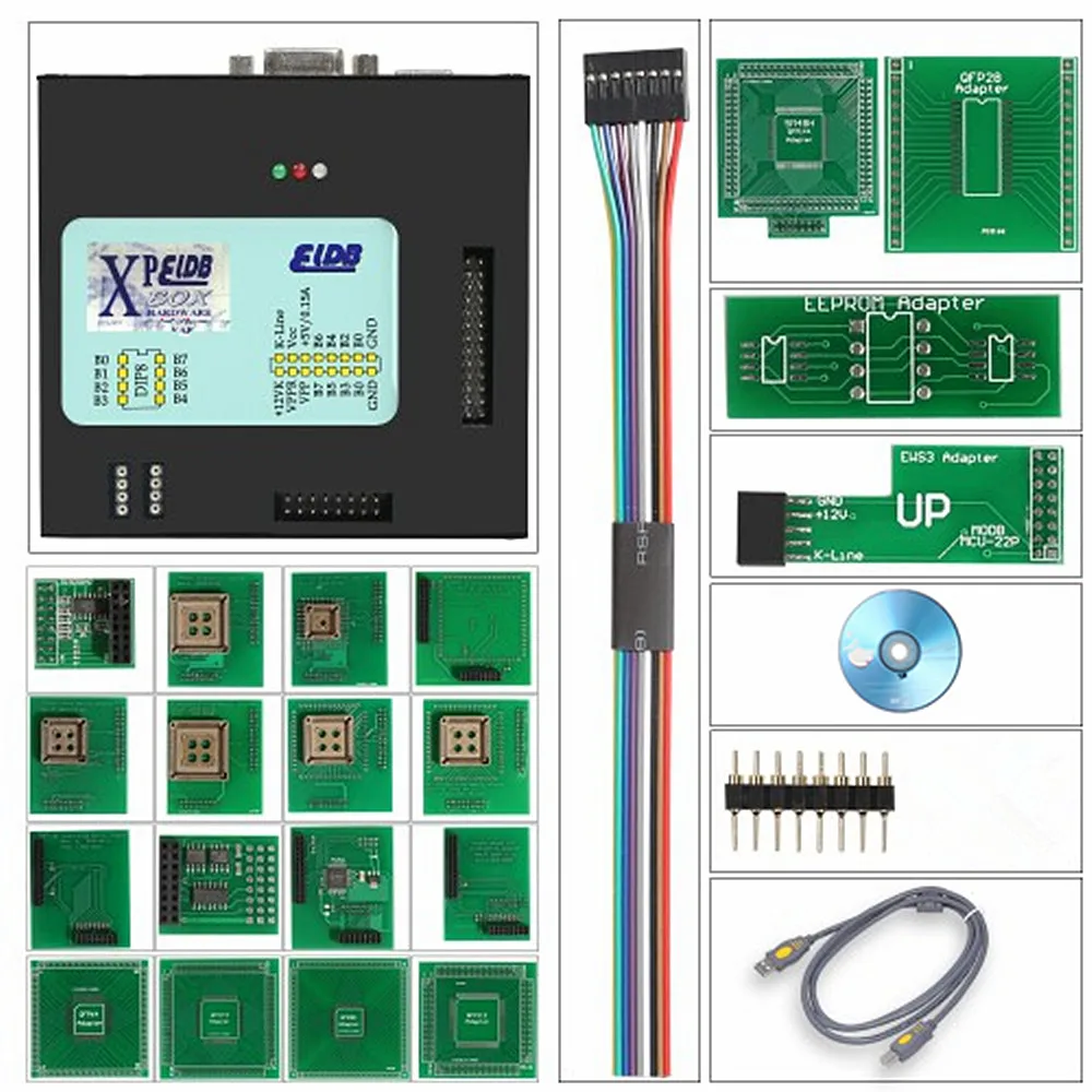 Новейший Xprog M V5.55 X-PROG M Box ECU Programmer Chip Tuning Tool с полными адаптерами поддерживает автомобили CAS4, черный металлический ящик (art.: 3920d217bace3) - 3920d217bace3