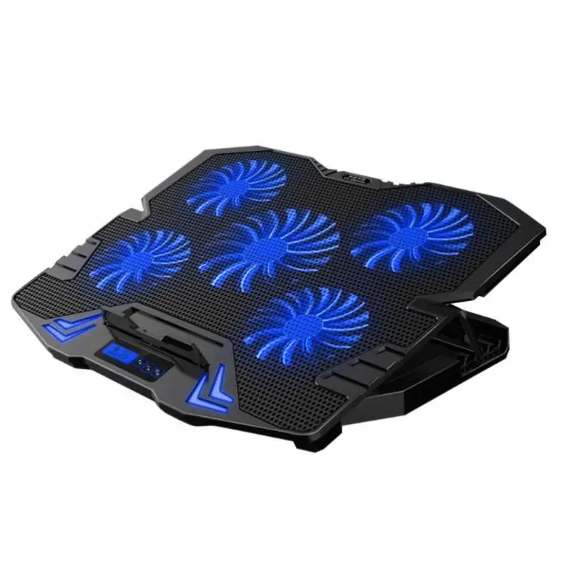 

Охлаждающая подставка для ноутбука Ice coorel, 2 USB-порта, пять вентиляторов, светодиодный охлаждающий вентилятор, внешний охладитель для ноутбука