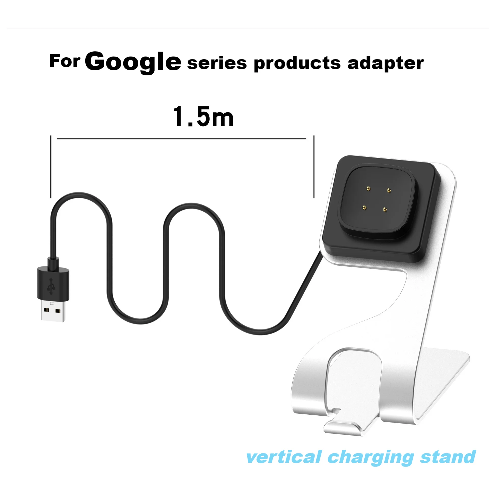 Вертикальная зарядная подставка для Google Pixel Watch 3/Pixel Watch2/Fitbit ace LTE/Fitbit versa4/ versa3/Fitbit