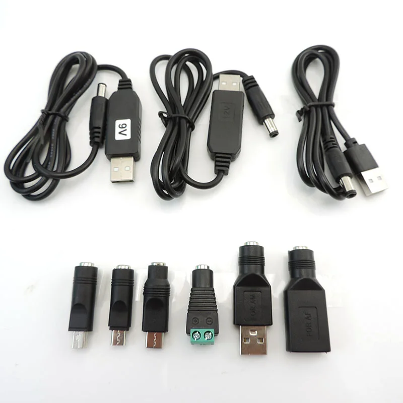 USB mini 5-контактный тип c DC 5 В до 9 12 6 8 4 повышающая линия Step UP Модуль питания Кабель 5x2