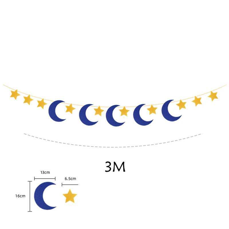 ИД Мубарак баннер украшение подвеска флаг висячая карта звезда луна Рамадан