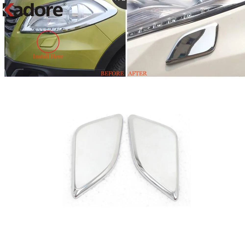 

Для Suzuki Sx4 S-Cross кроссовер 2014 2015 2016 2017 2018-2020 хромированный корпус автомобиля передсветильник фара лампа для чистки мойки рамка Крышка отделка