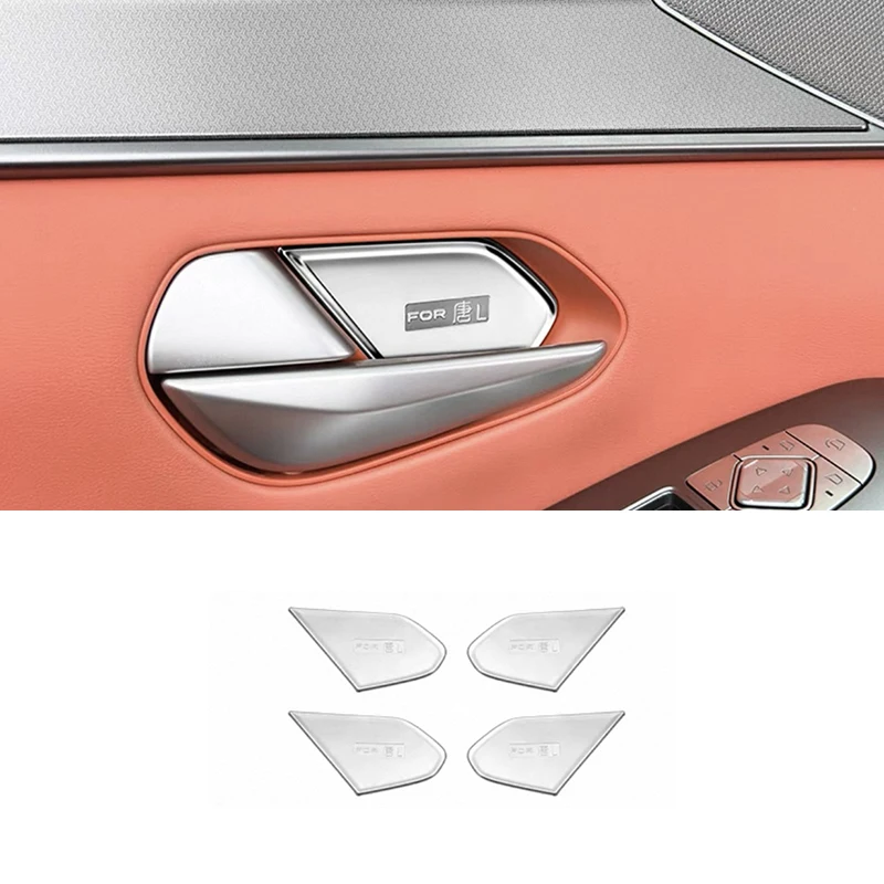 

Для BYD TANG L EV/DM Sealion 8 2025 2026, наклейки на внутреннюю дверь автомобиля, наклейки на дверную ручку из нержавеющей стали, декоративная отделка, аксессуары