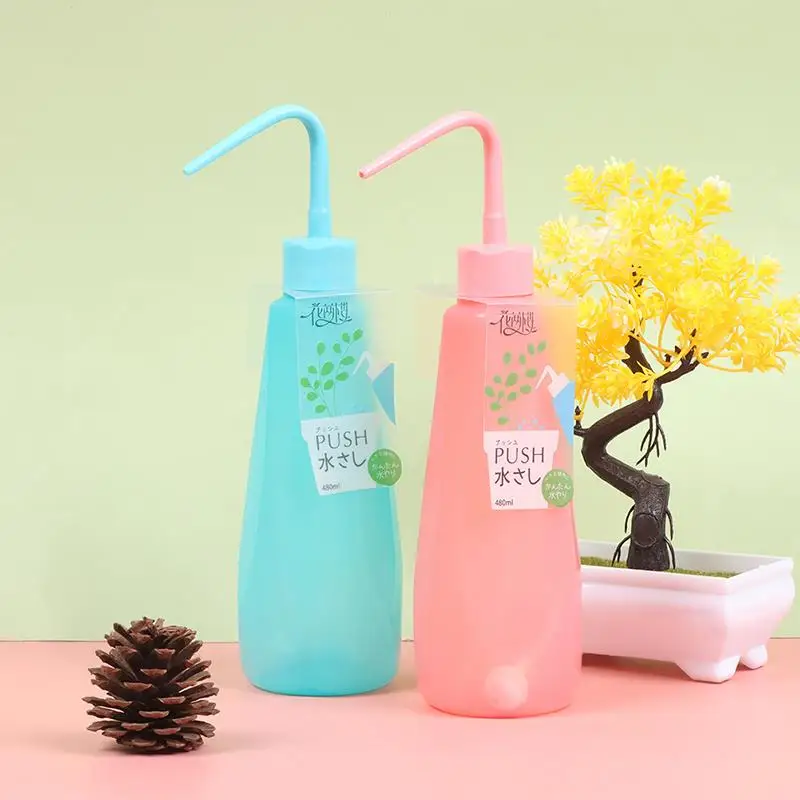 

480ML Succulent Watering Bottle Plant Flower Squeeze Bottle Bend Mouth Safety Water Beak Pouring Kettle Tool Watering Can