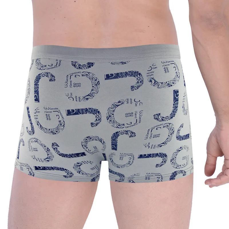 4Pcs/Lot Male Panties Men's Underwear Boxers Breathable Man Boxer Solid Underpants Comfortable Brand Shorts Black Blue Underwear