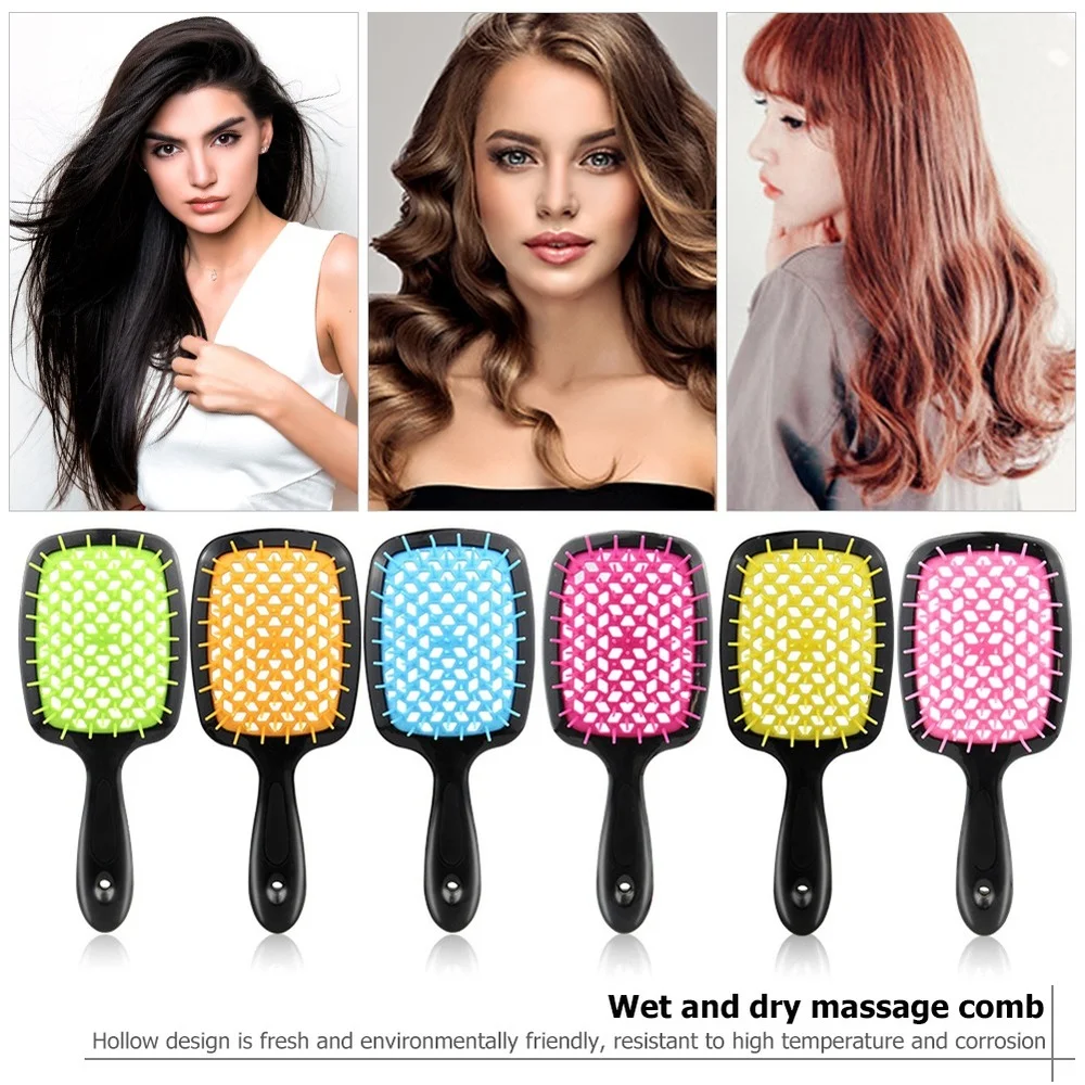 

Detangling Hair Brush Tangled Hair Comb Hollow Out Hair Brushes Wet Dry Scalp Massage Combs Barber Comb Salon Hair Styling Tools
