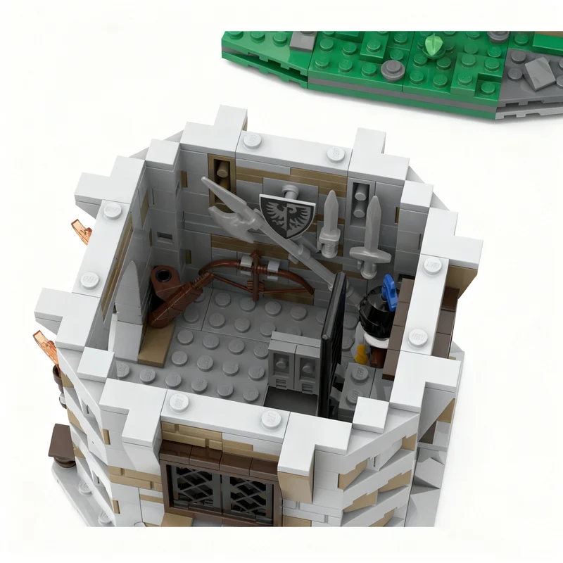 Фото 2891 деталь MOC-модель Замок Блэк Фальконс Роквелл Кастл, конструктор, игрушки, строительные блоки, рождественские подарки, идея для творчества, для детей №4