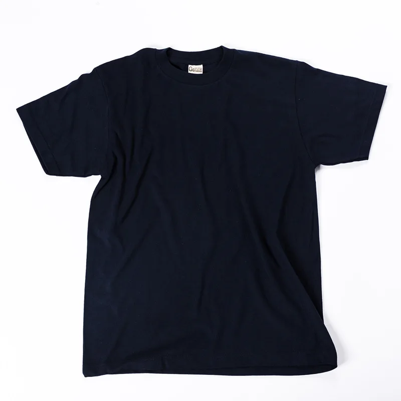 

Японская Тяжелая хлопковая футболка с коротким рукавом 230 г, однотонная белая мужская и женская рубашка с круглым вырезом, брендовая одежда