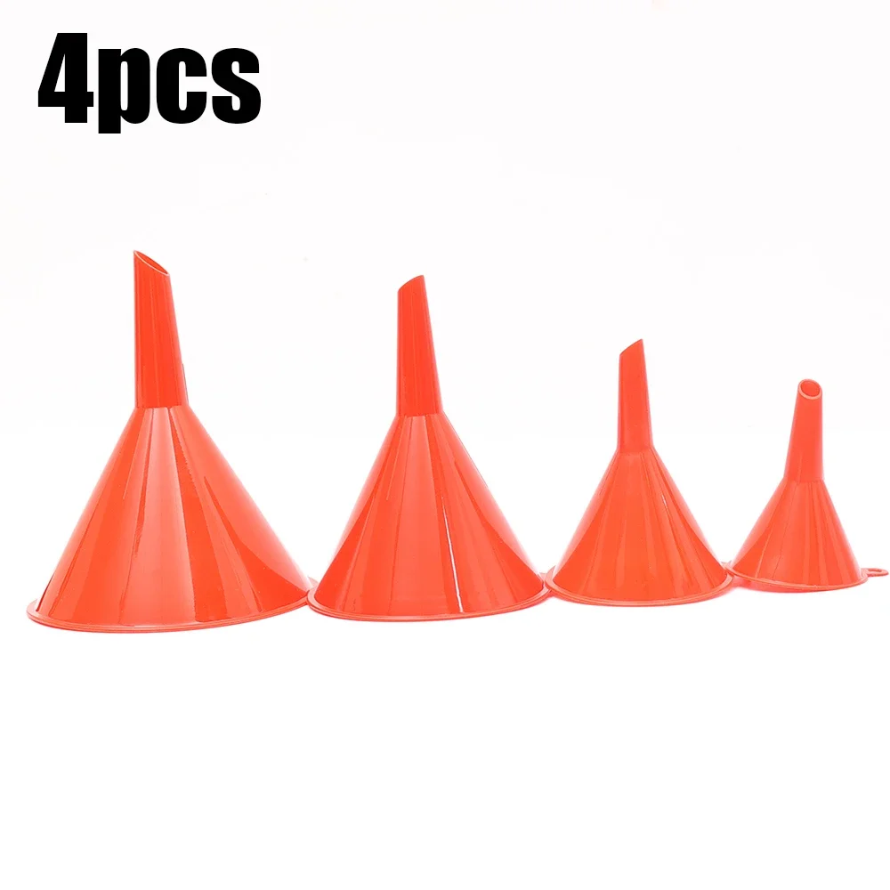 4 размера автомобильные пластиковые воронки для заправки бензина воронки инструменты оборудование для заправки масла автомобиль мотоцикл заправка масла маленькая воронка