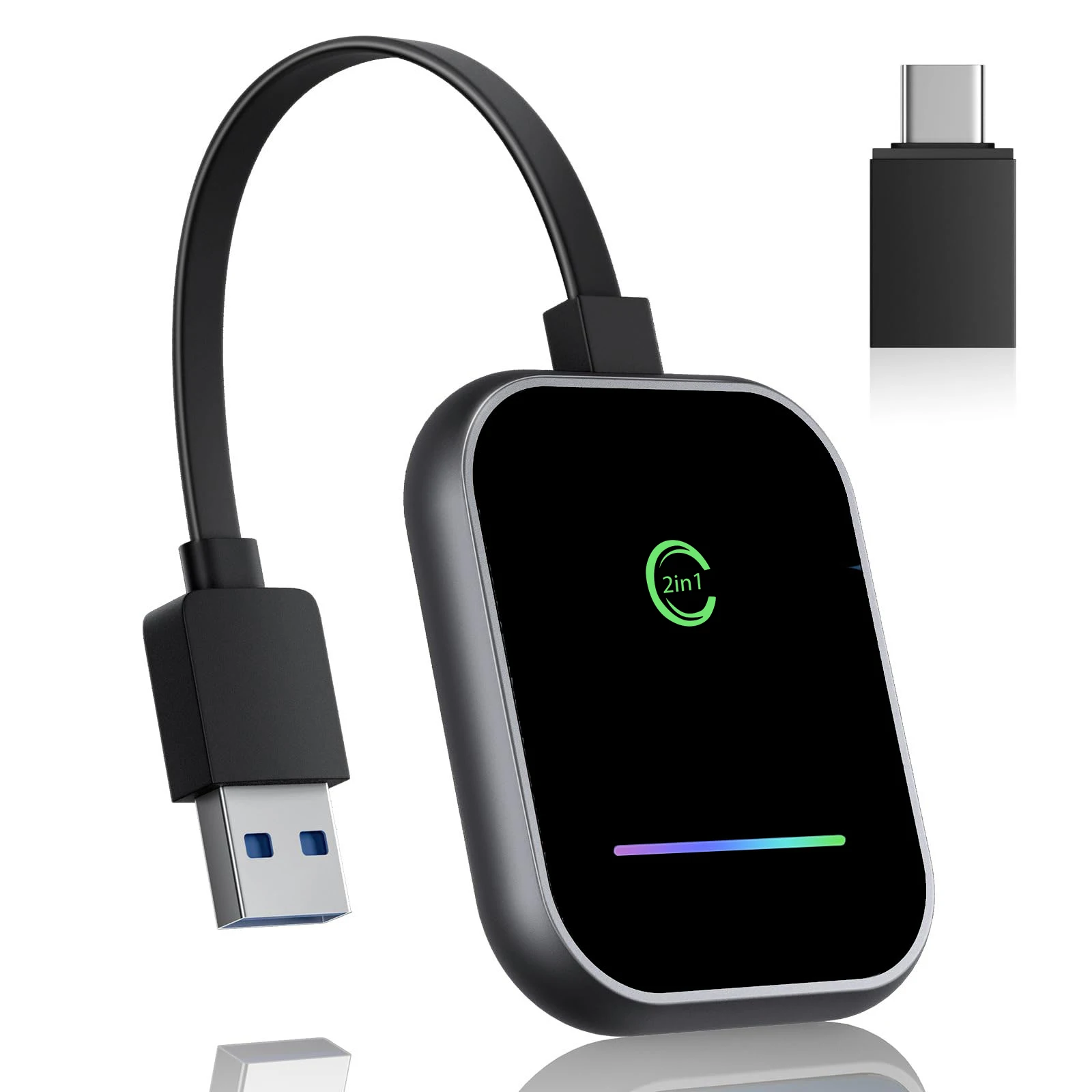 

Беспроводной адаптер CarPlay 2 в 1, Android/iPhone, Wi-Fi BT Smart Box, подключенный к беспроводной автоматической адаптеру и адаптер мультимедийного плеера