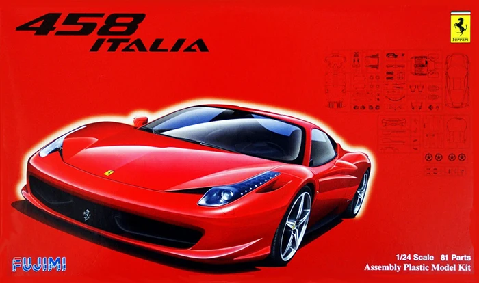 

Fujimi 1:24 For Ferrari 458 Italia 12382 Assembled Vehicle Model Limited Edition Static Assembly Model Kit Toys Gift
