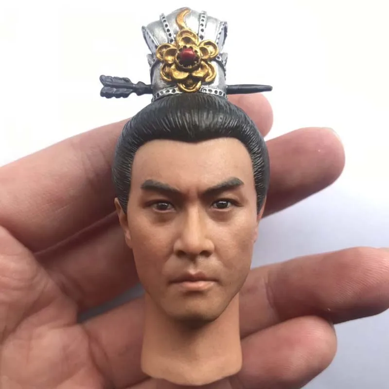 

1/6 масштаб голова древнего солдата Лепка три царства Эра чжаоуань резьба голова с шеей для 12-дюймовой экшн-фигурки модель игрушки