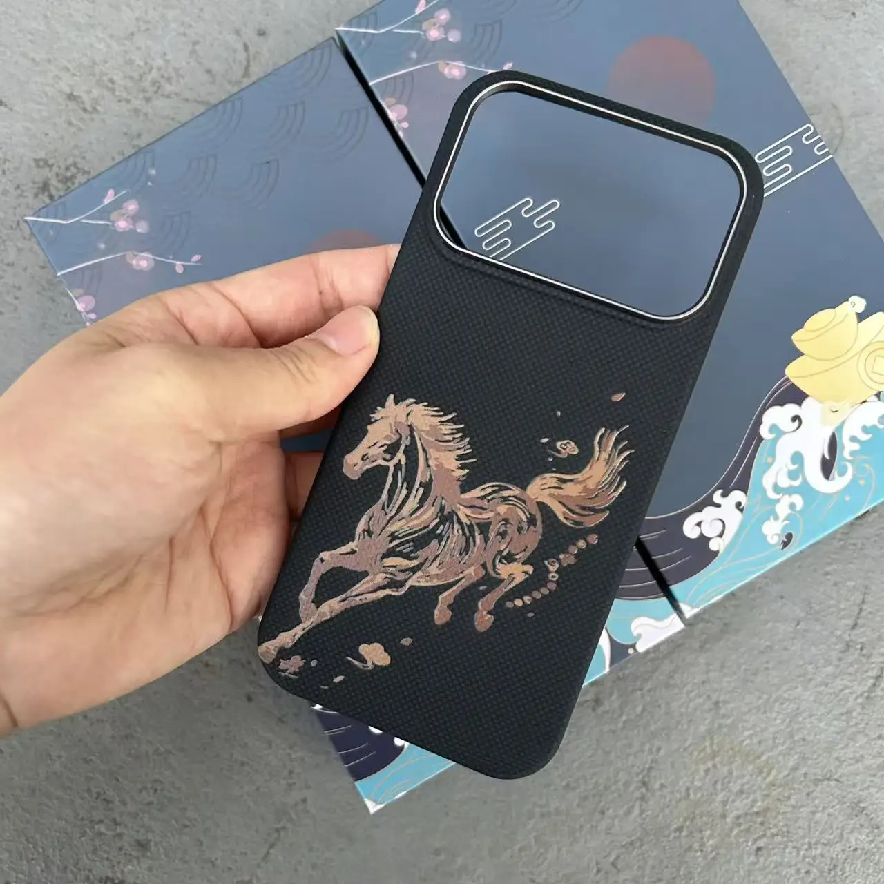 Фото Для iPhone 17 pro max/iPhone17 Pro/iPhone17/iPhone 17 Air чехол карбон 600d кевлар арамидное волокно тонкий жесткий чехол магнитный черный №2
