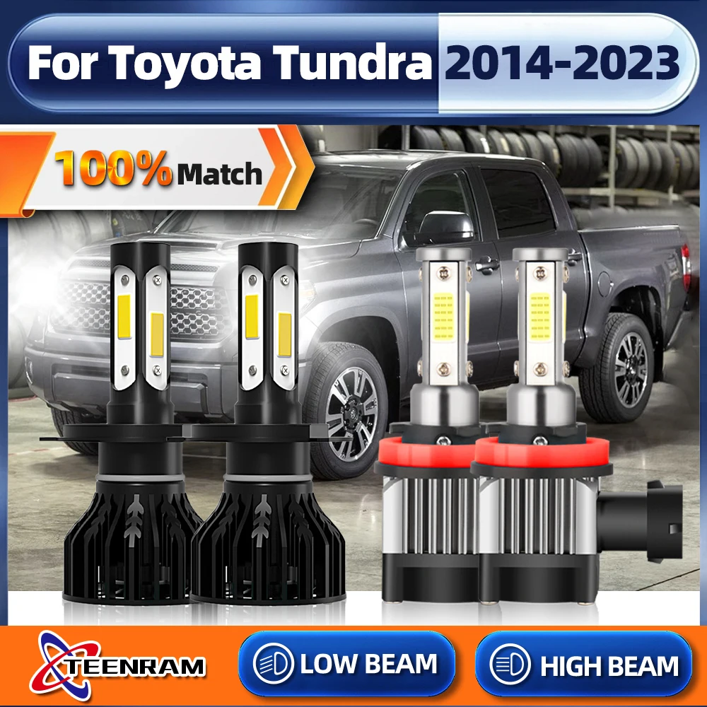 

H11 противотуманные светодиодные фары 40000LM CSP чип Автомобильный светильник 6000K H4 Автомобильные фары лампы для Toyota Tundra 2014-2019 2020 2021 2022 2023