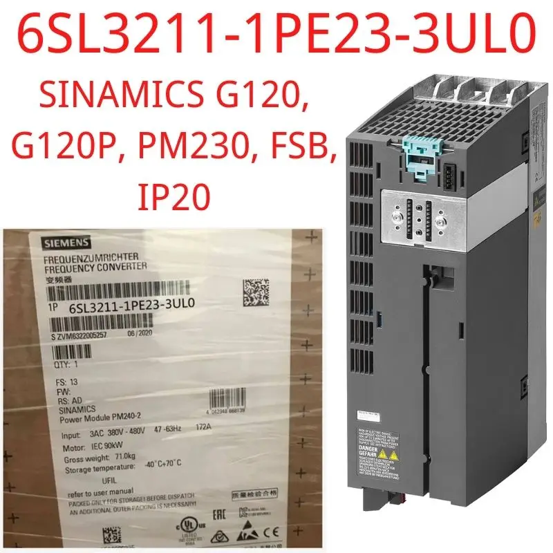 

6SL3211-1PE23-3UL0 Brand New SINAMICS Power Module PM240-2 unfiltered with integrated braking chopper 380-480 V 3 AC +10/-10%