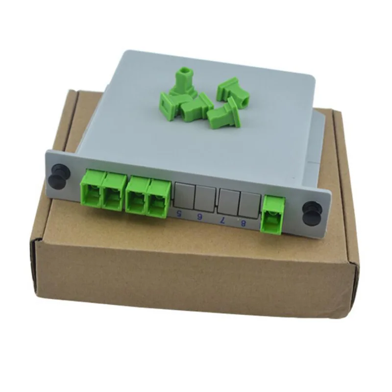 

SC APC optical fiber separator box FTTH, optical fiber separator 1x4 SC PLC, planar waveguide optical coupler separator, free