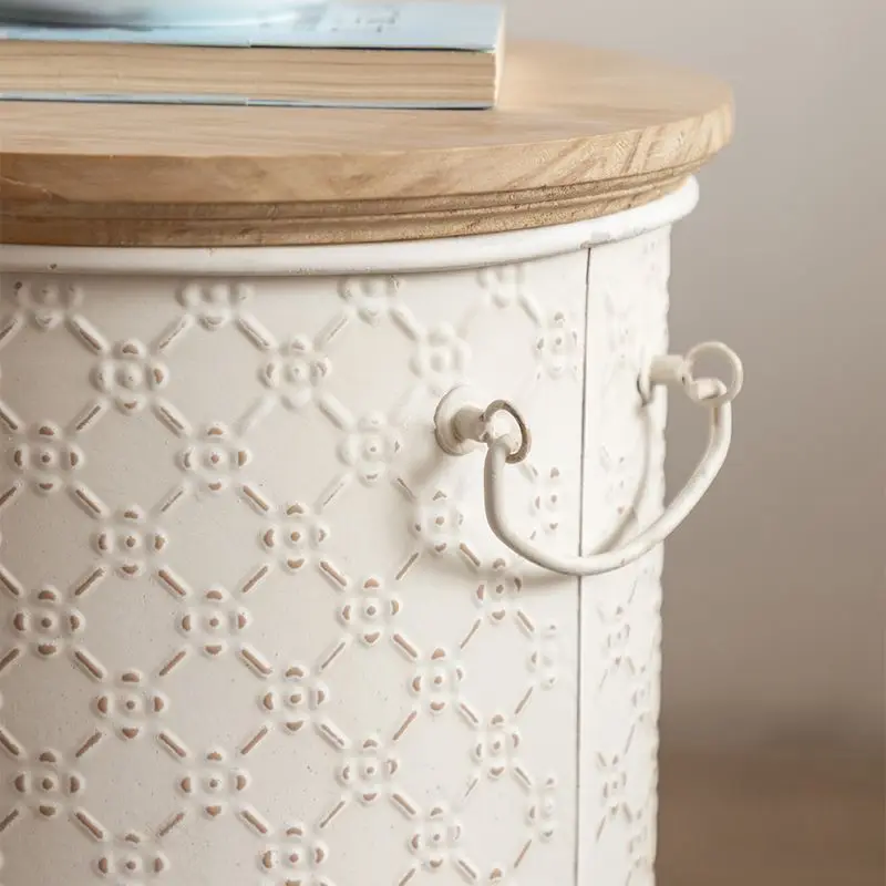 Французская ретро-мебель для гостиной дивана боковой кремовый угол хранения