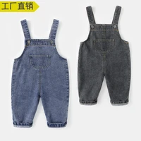 baby denim overalls spring and autumn baby fashion pants boys cute trousers spring korean version of the childrens clothing