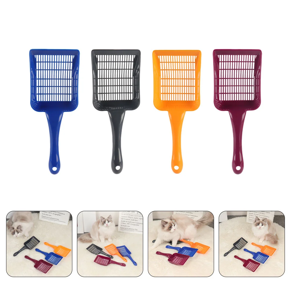 

4Pcs Cat Litter Scoops Useful Cat Litter Shovel Cat Litter Cleaning Tool