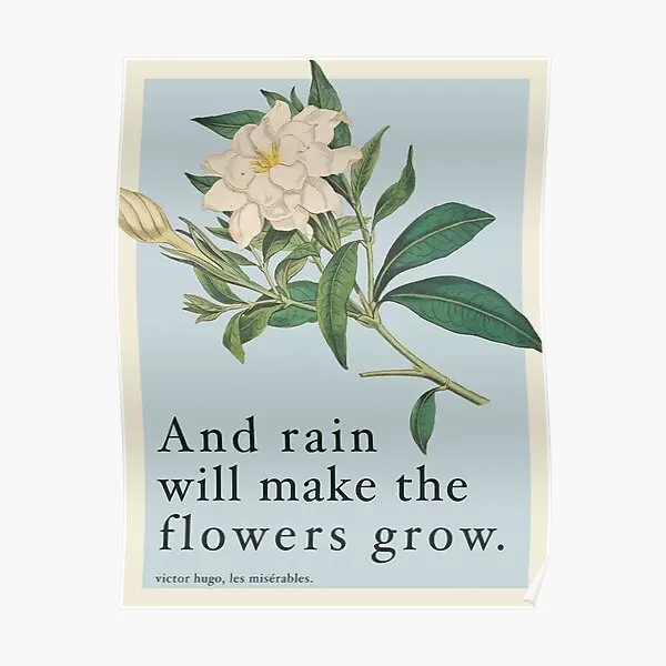 

Постер с мотивом дождя растет цветы, художественное украшение, настенная роспись, комнатный декор с винтажным принтом, современный Забавный без рамки