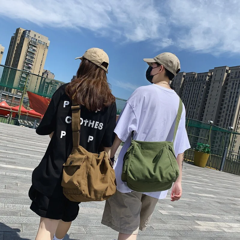 

Новинка весна-осень 2022, женские сумки-мессенджеры, повседневная школьная сумка, Женская дорожная сумка для покупок, однотонная Холщовая Сумка