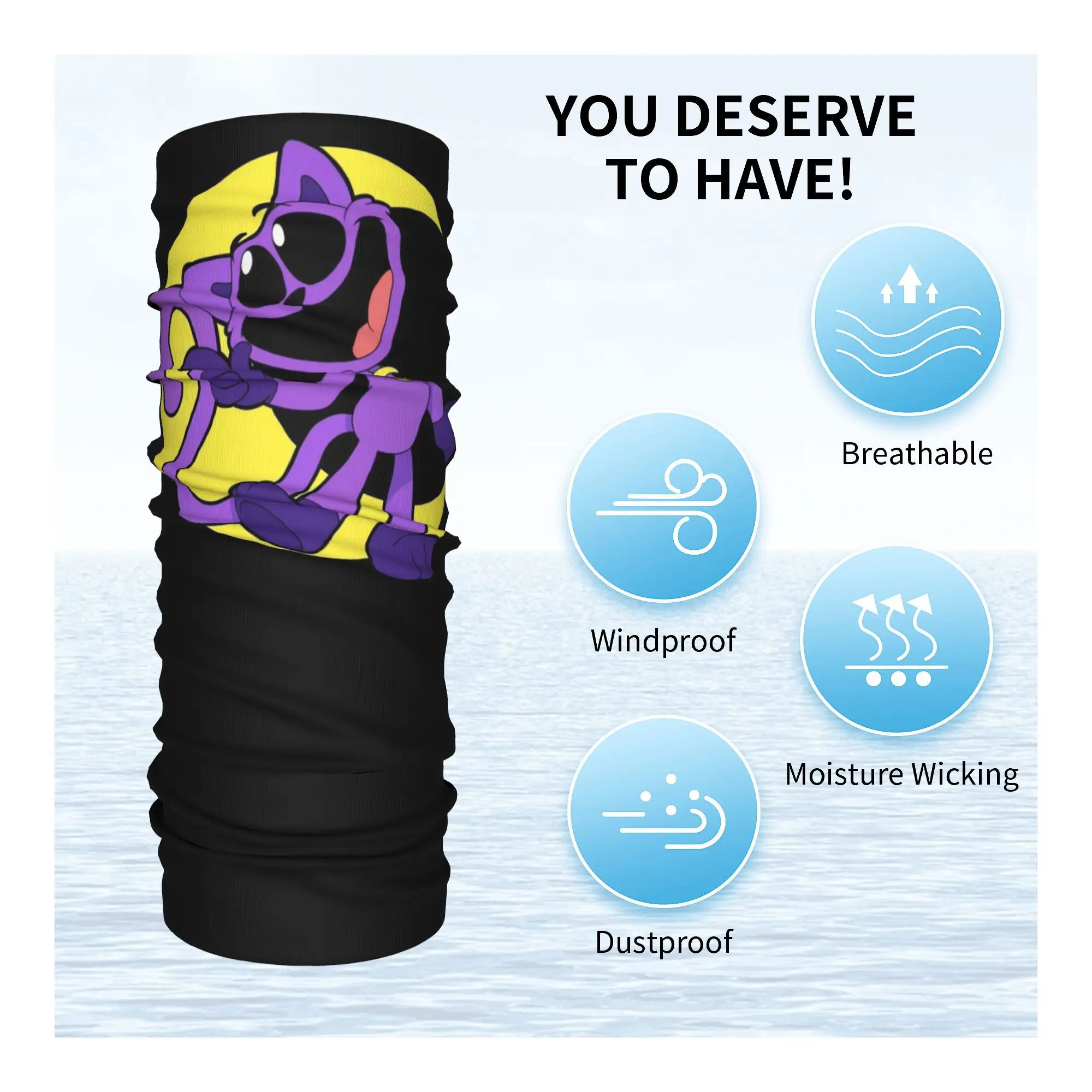 Пользовательские CatNap Smilings Critters мультфильм бандана для шеи теплые мужские и