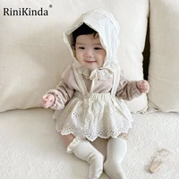 rinikinda summer floral baby clothing newborn girls boys bodysuits long sleeve infant toddlers grid suit romper outfit set