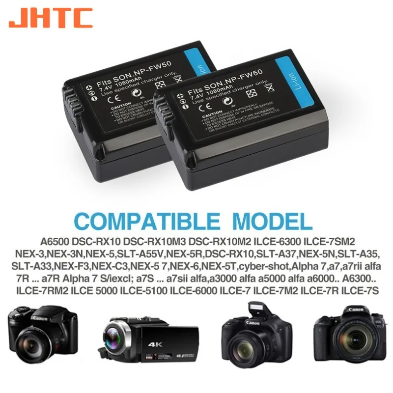 Аккумулятор NP-FW50 NP FW50 для Sony Alpha 7 a7 a7rii 7R a7R A3000 A5000 A6000 A6100 A6500 A6300 аккумулятор 1080 мАч