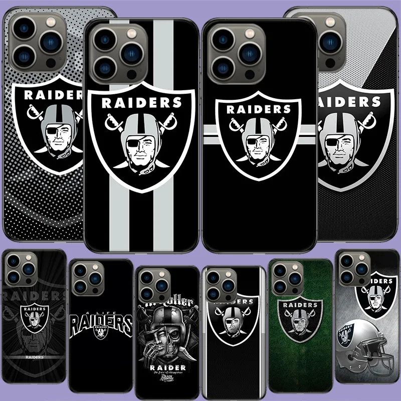 

Oakland Raiders Phone Case For Iphone 14 13 Pro Max 12 Mini 11 Pro XR X XS Max 6 6S 7 8 Plus 5 SE 2020 Cover Cute Fundas