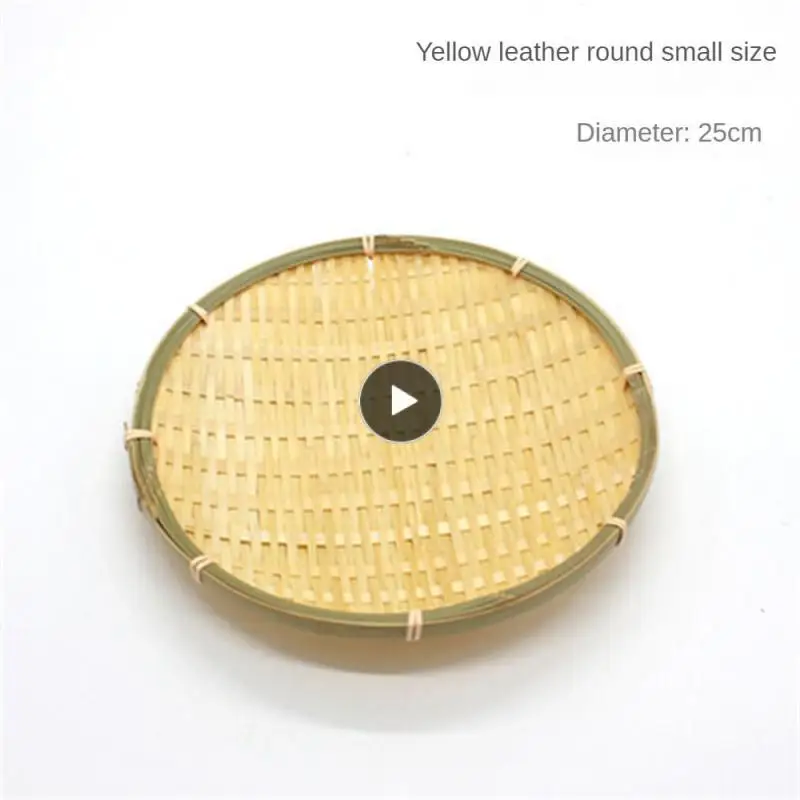 

Natural Storage Basket Handmade Bamboo Japanese Style Kitchen Fruit Bowls Basket Kitchen Organizer Tools High-quality Novelty