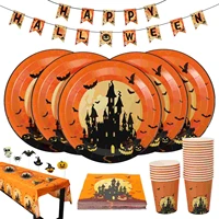 party supplies tableware for 24 peoples party supplies spooky themed parties and dinner orange