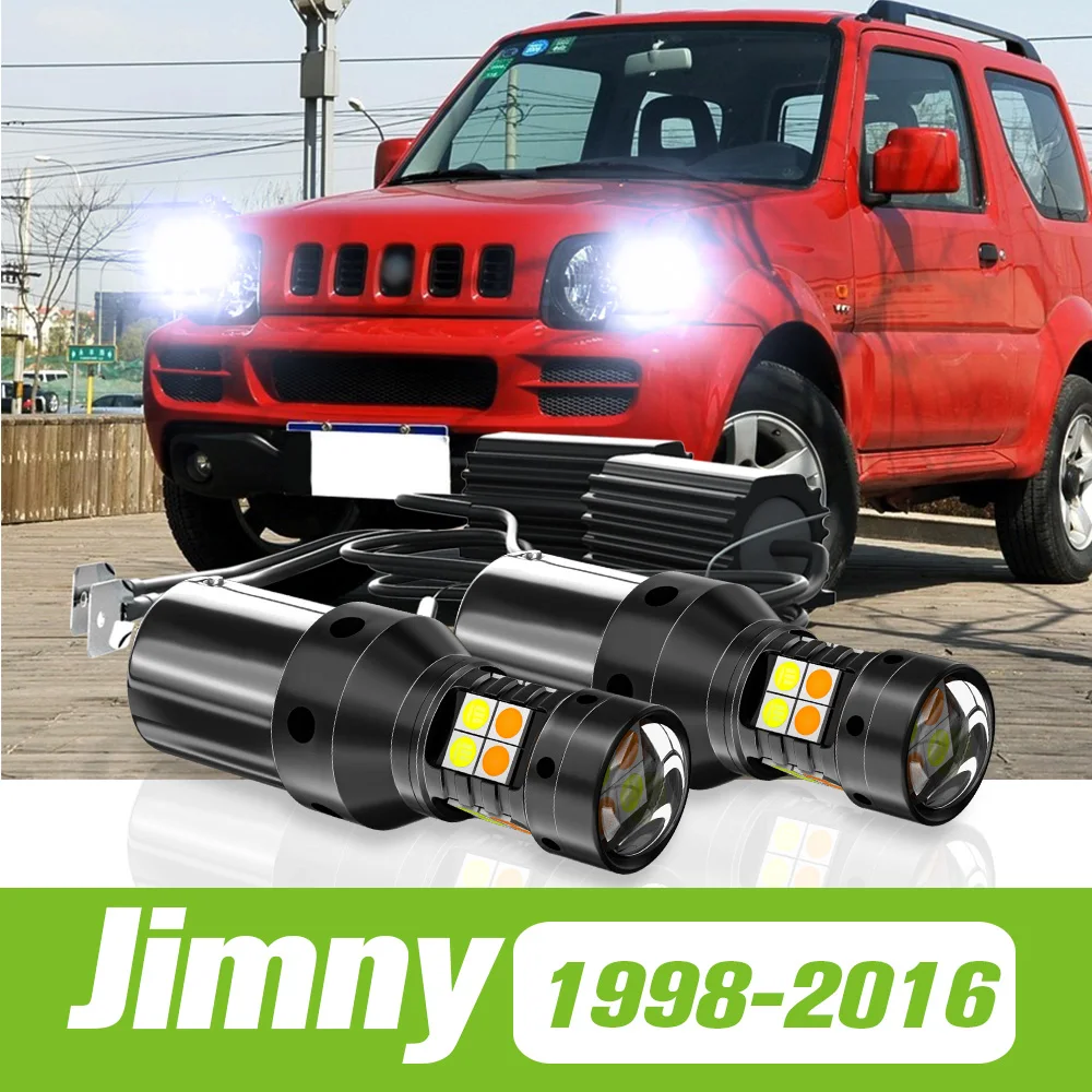 

2 шт. для Suzuki Jimny 1998-2016 двухрежимный светодиодный указатель поворота + дневные ходовые огни DRL 2008 2009 2010 2011 2012 2013 аксессуары