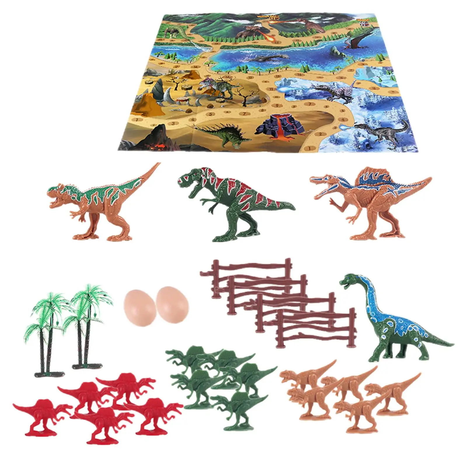 

Dinosaur Toy Playset with Play Mat & Trees Create World Realistic