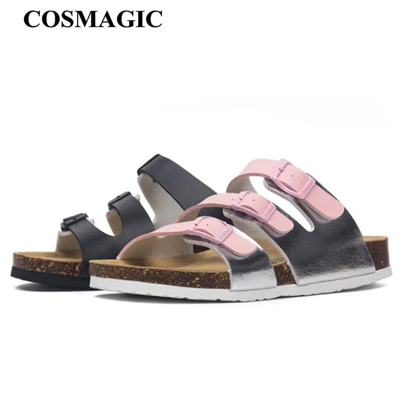 COSMAGIC новые летние женские пробковые тапочки с пряжкой 2022 повседневные мужские