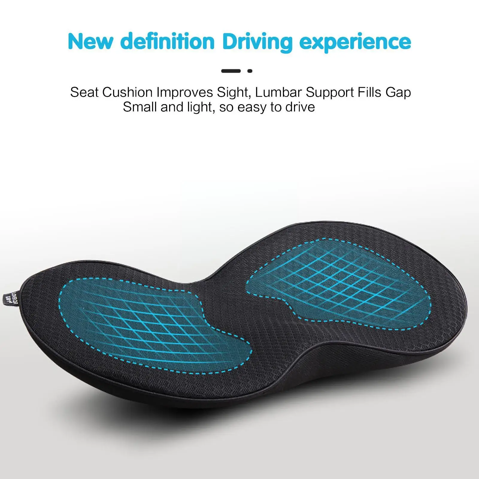 2 In 1 Car Seat Cushion Driver Seat Memory Foam Cushion Cushion Pillow Cushion Protection Waist Breathable Increase Hip O1Y6 images - 6