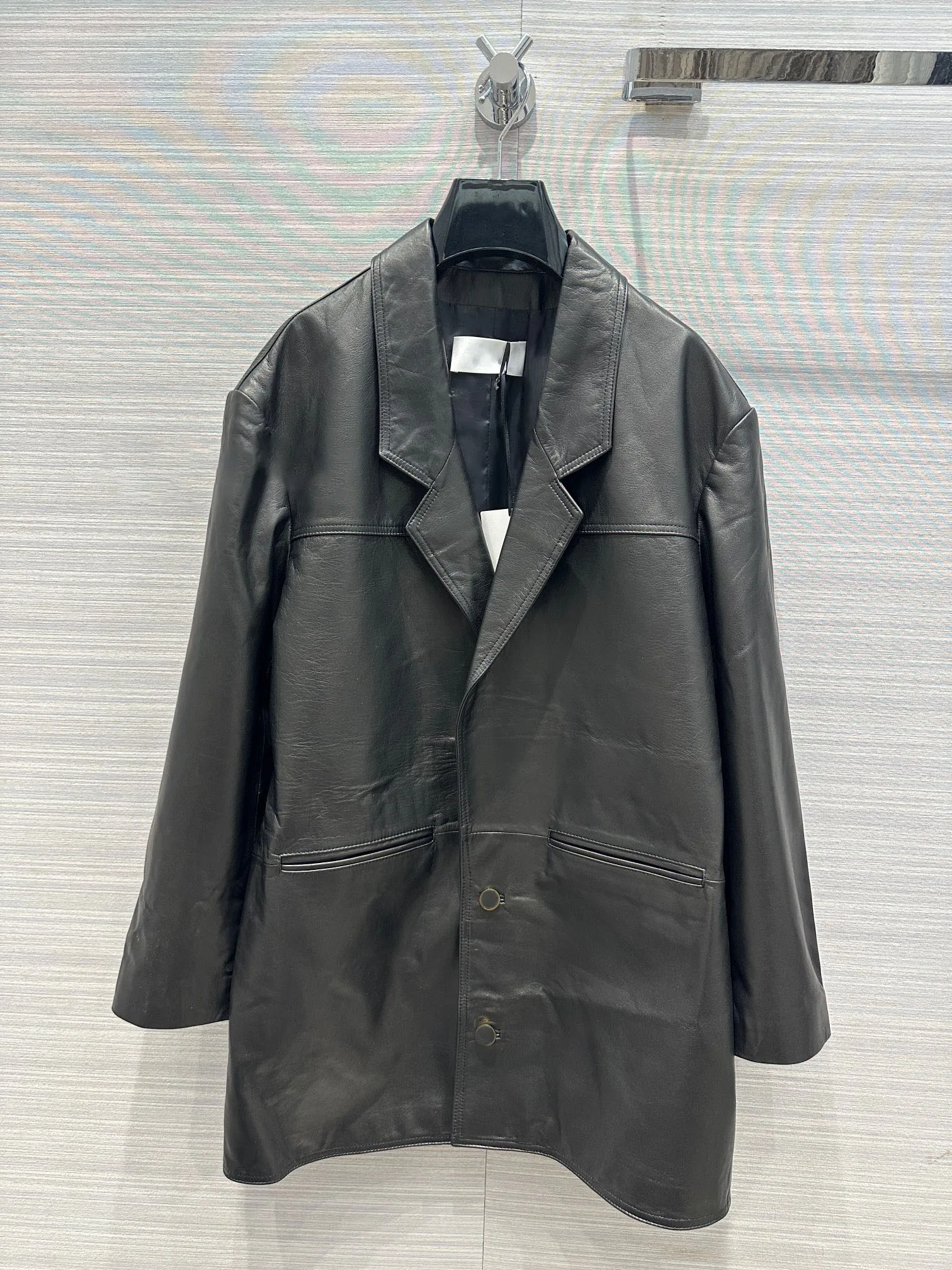 

Женская одежда 2023, высококачественный модный большой костюм, куртка из воловьей кожи, новинка на осень и зиму 1,26