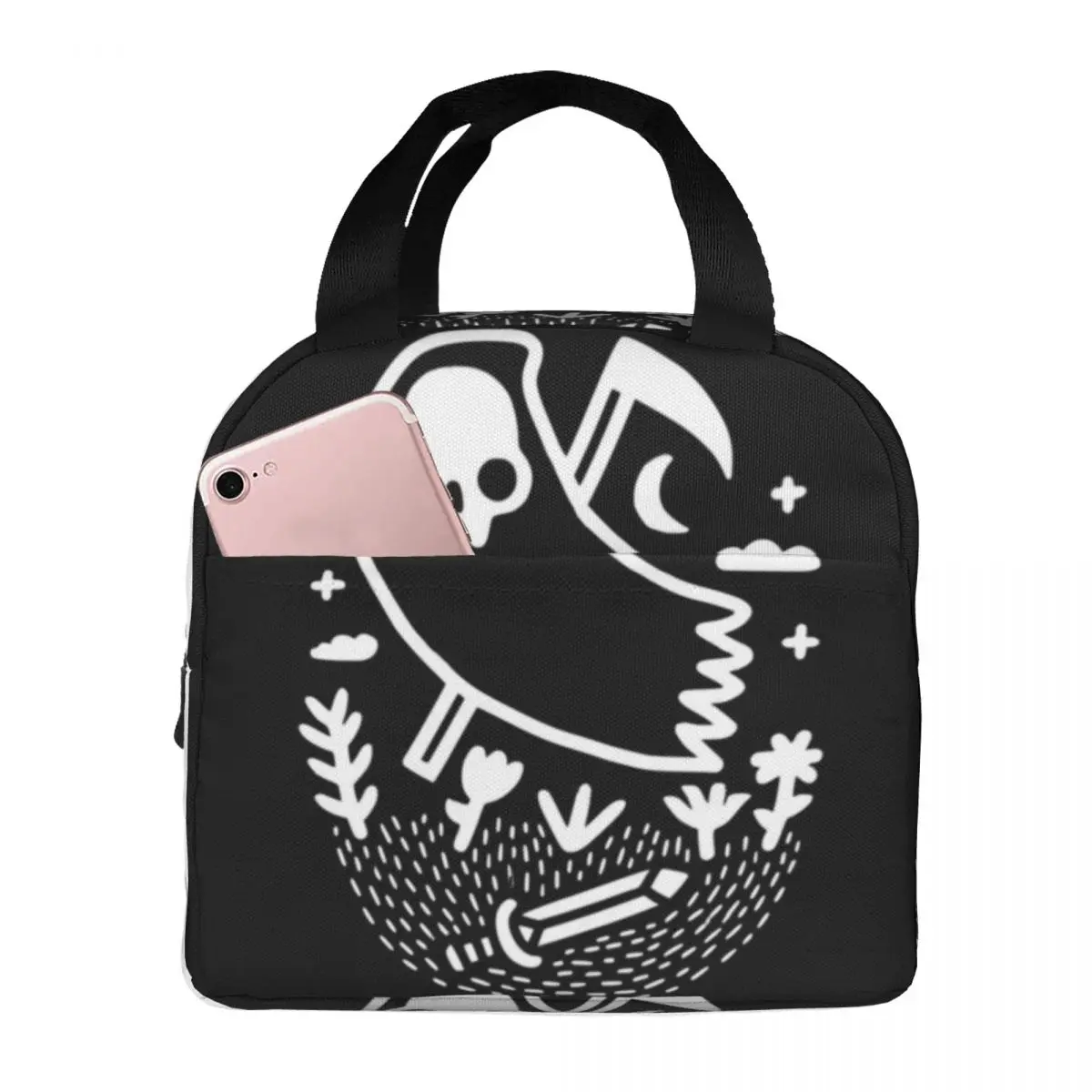 

Another Grim Night Thermal Insulated Lunch Bag Insulated bento bag Reusable Food Bag Portable Tote Lunch Box Outdoor Pupil