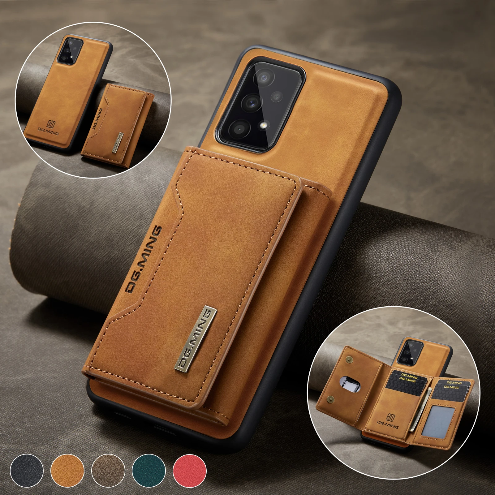 

Anti-Falling Magnetic Leather Cover Case for Samsung Galaxy A53 5G A 53 33 A73 A33 A13 A52S A52 A72 Card Slot Coque Funda