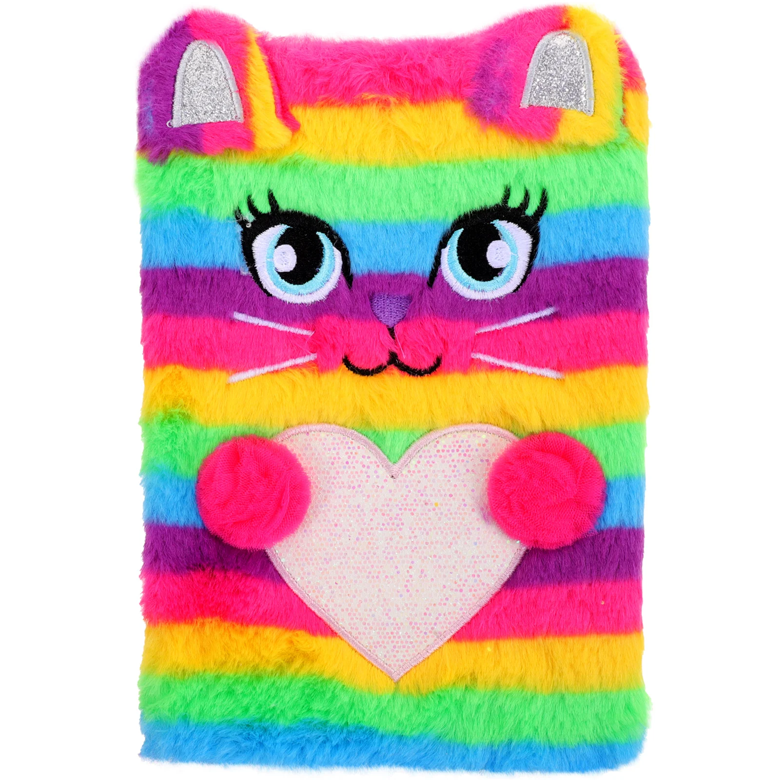 

Notebook Cute Diary Kids' Diaries Cat Journal Girls Plush Secret Adorable Cartoon Gift