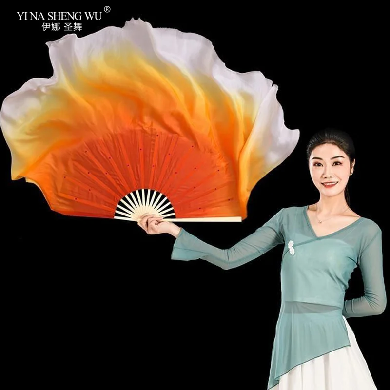 Веер-фата из искусственного шелка для танца живота фата ручной работы с