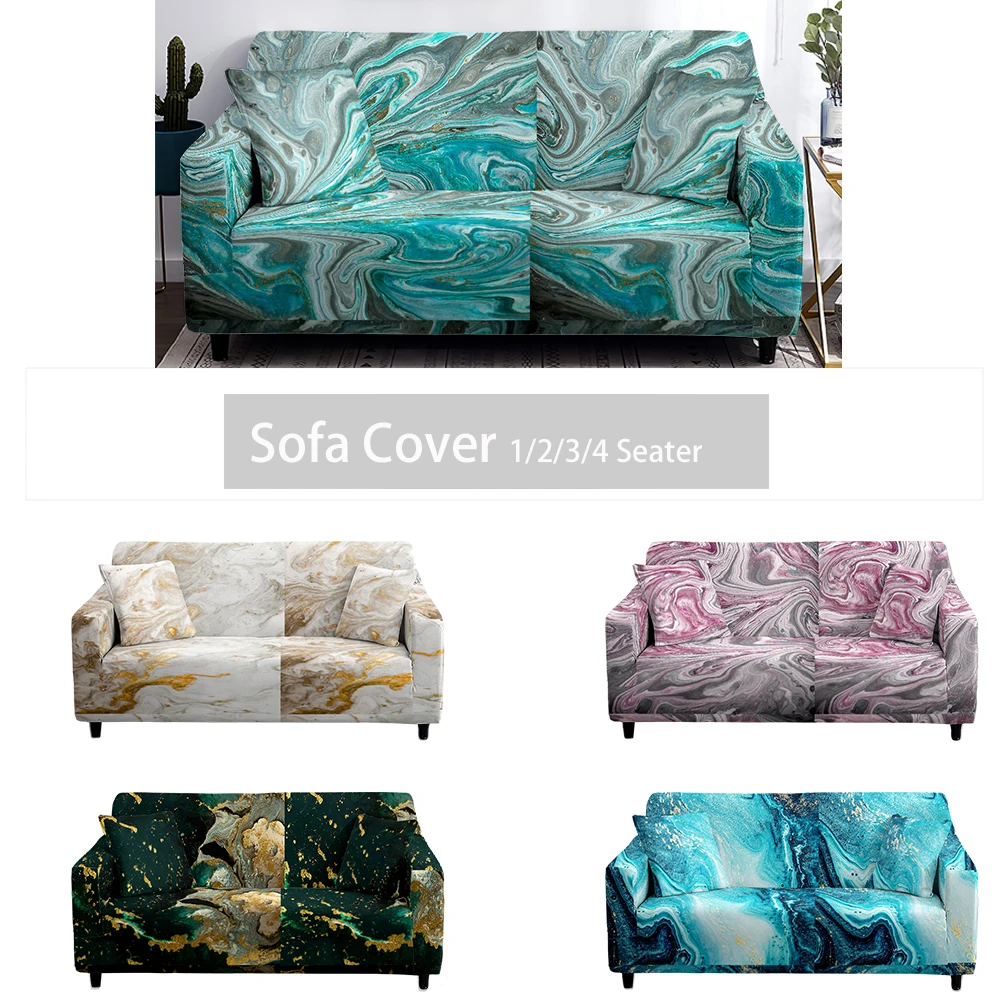 

Animal and Plant Landscape Print Sofa Cover Dustproof Corner Concubine Long Elastic Cover Sofa Cover 1 Piece Protective Cover