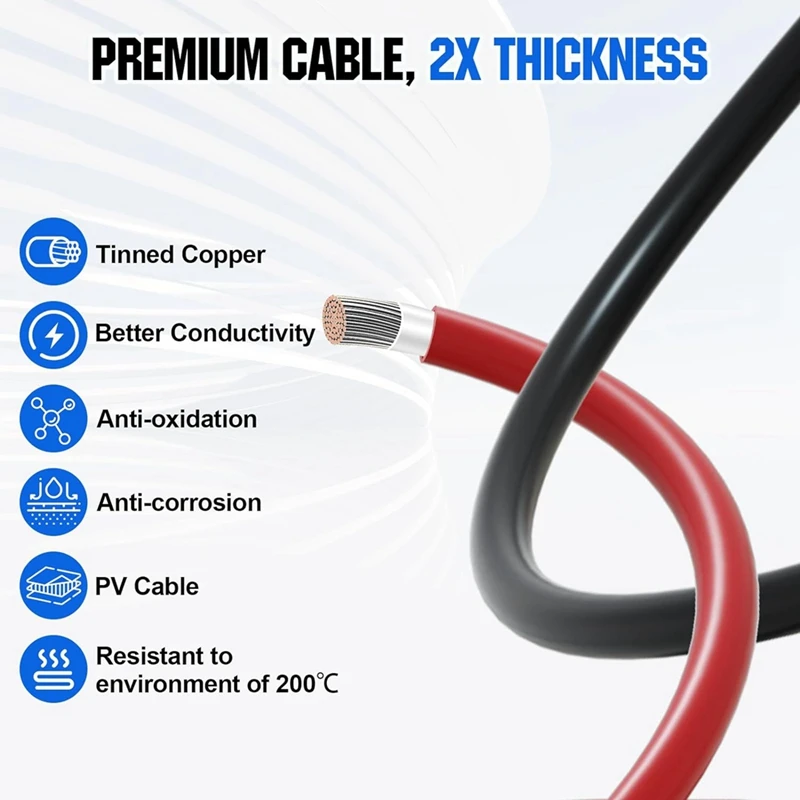 Андерсон коннектор 50A комплект штекер 8 guage 30 см Аккумуляторные кабели