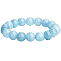 real aquamarine bracelets for men women beaded stretch bracelets natural aquamarine crystals soothing healing good luck bracelet