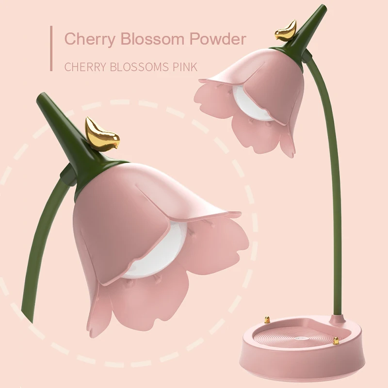 

LED Touch Reading Lamp Eye Protection Multi-function Table Light Flower Desk Lamp Student Bedroom Lighting Room Decor Girl Gifts