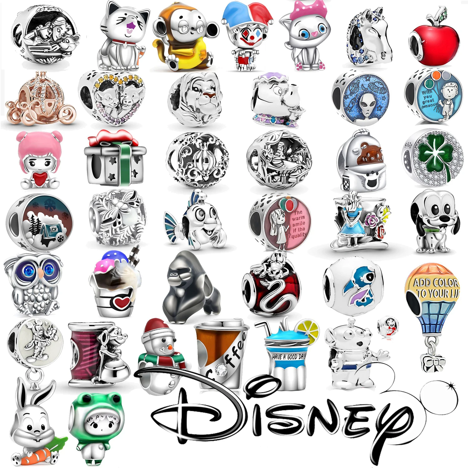 

New Princess Clownfish S925 Sterling Silver Charm Pendant Beads Fit Pandora Original Bracelet Women's Necklace Diy Jewelry