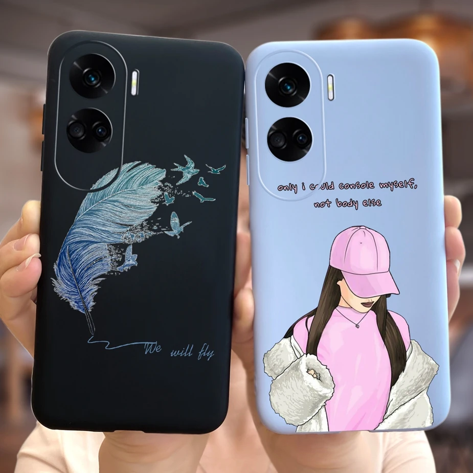 Противоударный мягкий силиконовый чехол для Honor 90 Lite