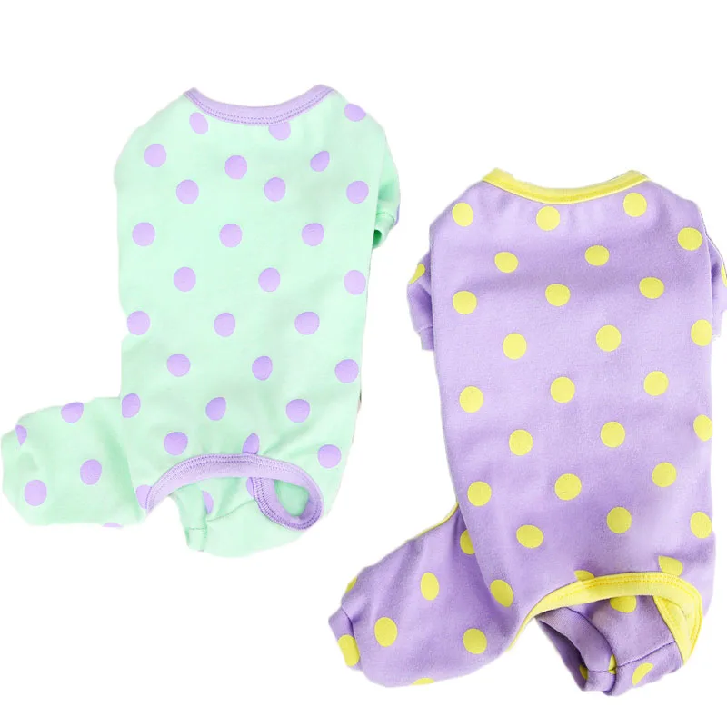 

Dot Pattern Dog Pajamas Dog Clothes Pullover Hoodie Jumpsuit Pajamas For Small Dogs Chihuahua Yorkshire Pet Overalls Pyjamas PJS