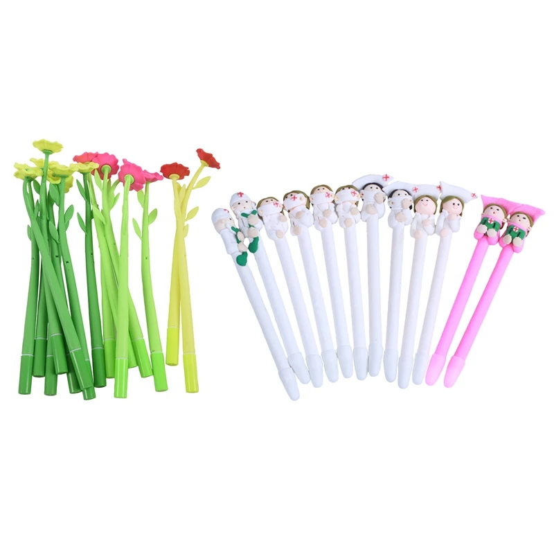 

12 шт., шариковые ручки для медсестер, 0,38 мм